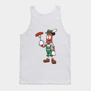 Sad Oktoberfest Sausage Tank Top